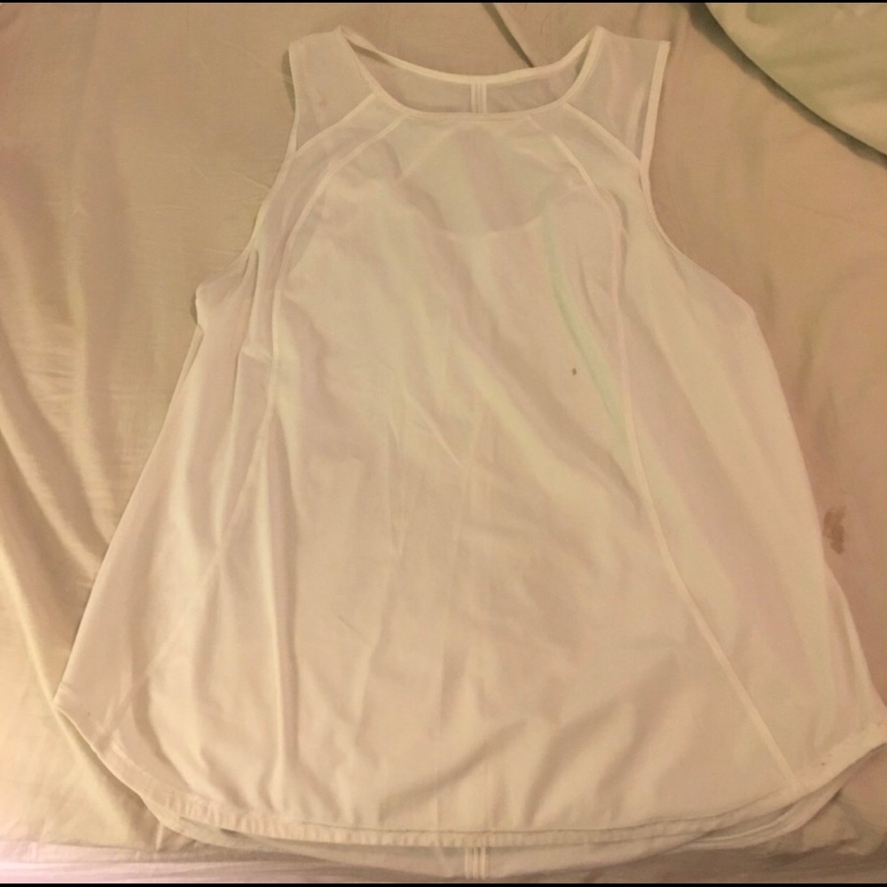 White lululemon athletic tank top